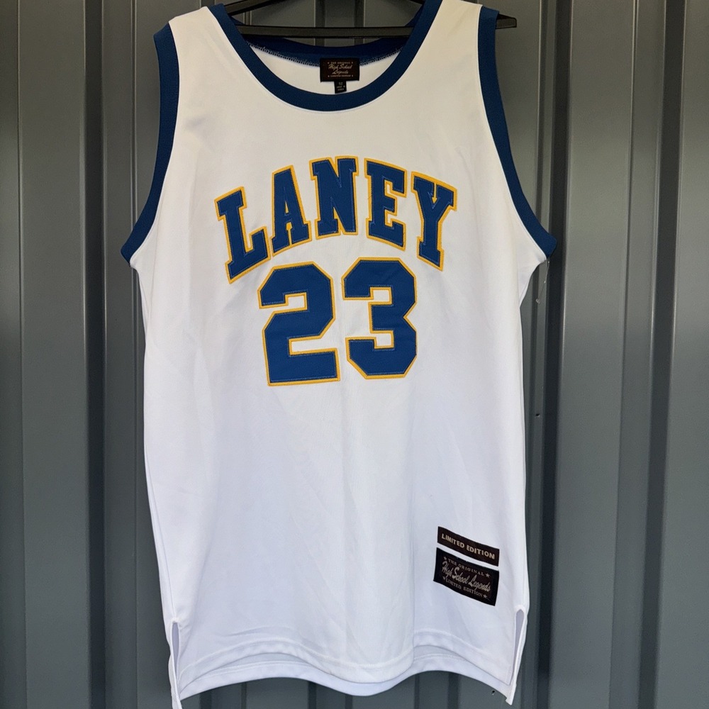 Vintage Laney High School Michael Jordan #23 Sewn Basketball Jersey White Size52